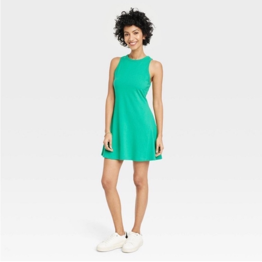 A New Day Sleeveless Green Tennis Dress